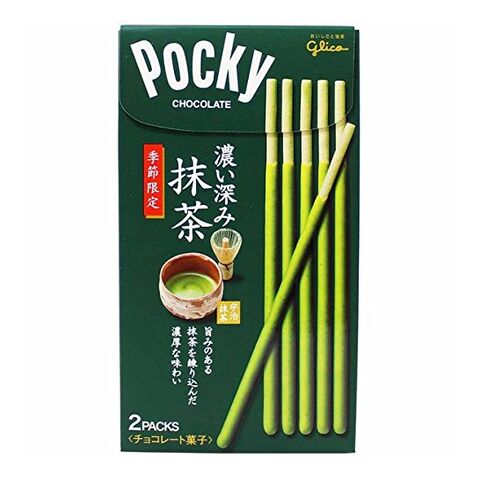 GLICO格力高 POCKY百奇 双层抹茶巧克力涂层饼干棒 2包入 63g 日本 格力高 GLICO格力高 POCKY百奇 双层抹茶巧克力涂层饼干棒 2包入 63g — 家禾贸易集团美国批发供应