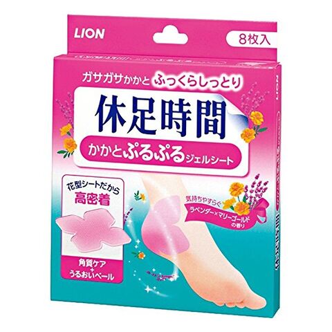 日本 狮王 狮王LION 休足时间软化角质 防龟裂 保湿脚后跟啫喱型足贴8枚 — 家禾贸易集团美国批发供应
