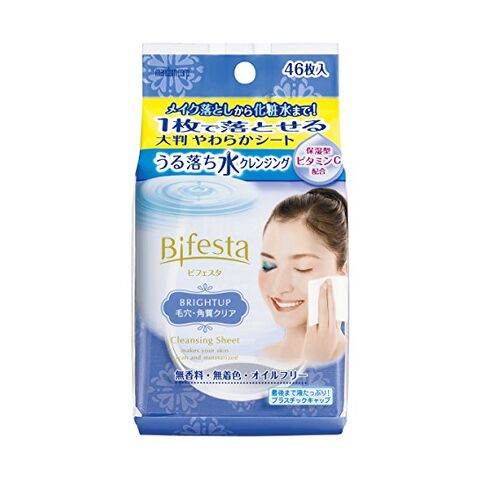Mandom Bifesta Cleansing Sheet Bright Up 46pcs — Japanese skincare product available wholesale from JIAHE Trading Group