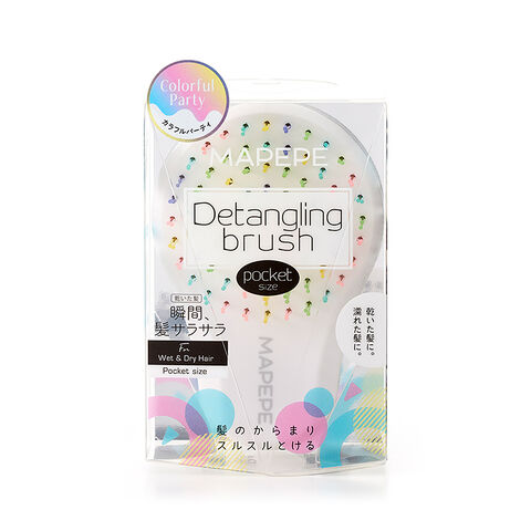 日本 Mapepe Mapepe Detangling Brush Pocket Size Colorful Party — 家禾贸易集团美国批发供应