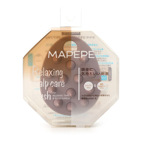 日本 Mapepe Mapepe Relaxing Scalp Care Brush Purple Beige — 家禾贸易集团美国批发供应