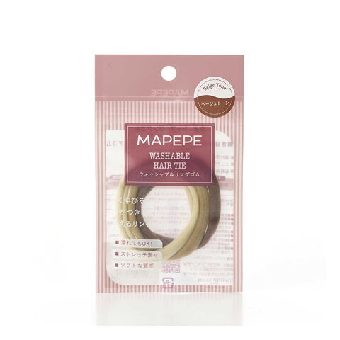 日本 Mapepe Mapepe Washable Hair TIE Beige Tone — 家禾贸易集团美国批发供应