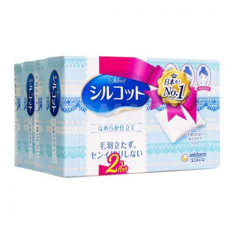 日本 尤妮佳 UNICHARM尤妮佳SILCOT丝滑型压边化妆棉 82枚入×2包 — 家禾贸易集团美国批发供应