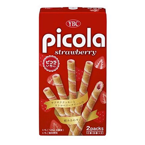 日本 YBC YBC PICOLA饼干卷 草莓味 12条 — 家禾贸易集团美国批发供应